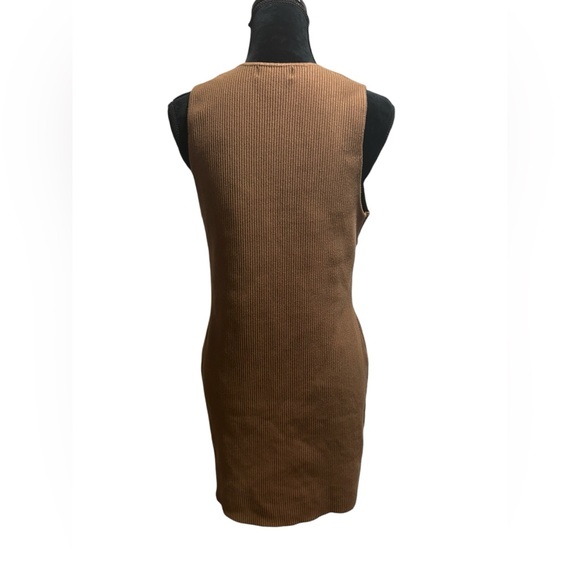 House of Harlow 1960 Luxe Essentials Sleeveless V Neck Ribbed Mini Dress large - Picture 6 of 9